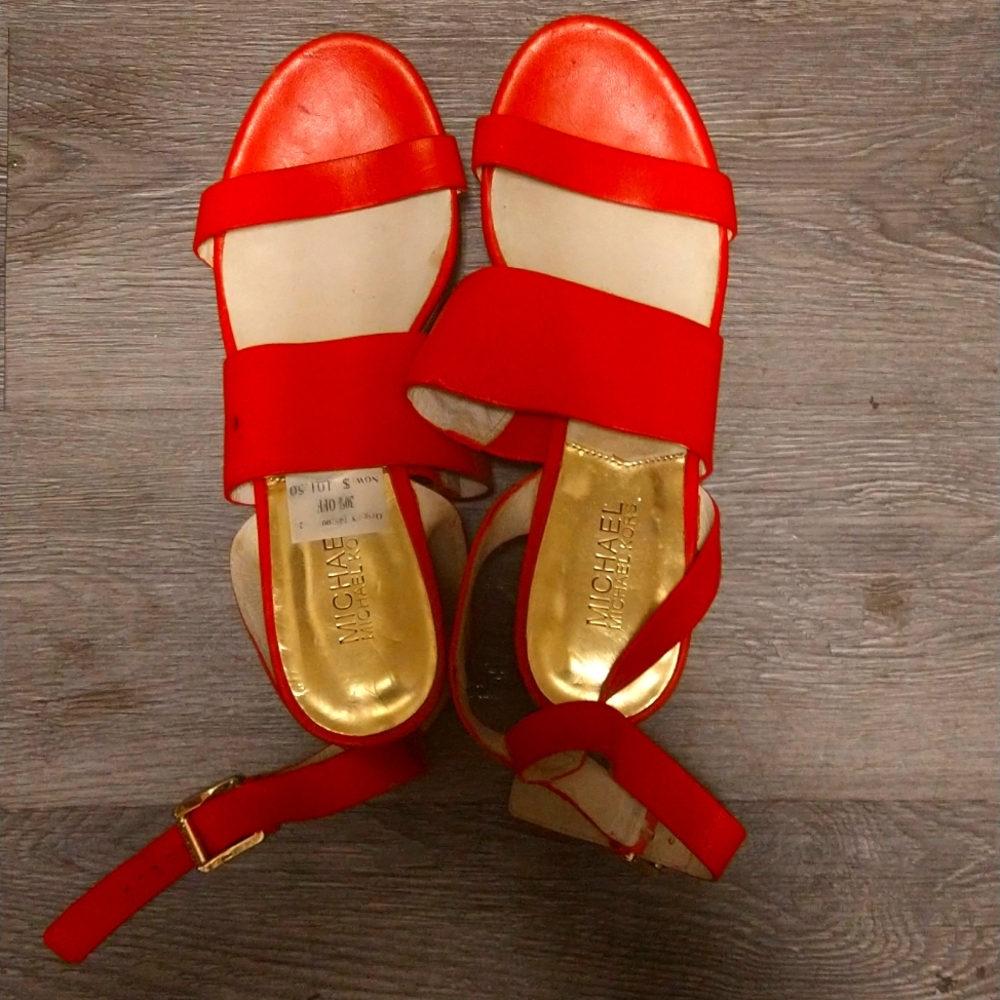 Michael Kors Posey Sandal Bright Red